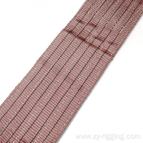 6T Polyester Double Eye Lifting Flat Webbing Sling